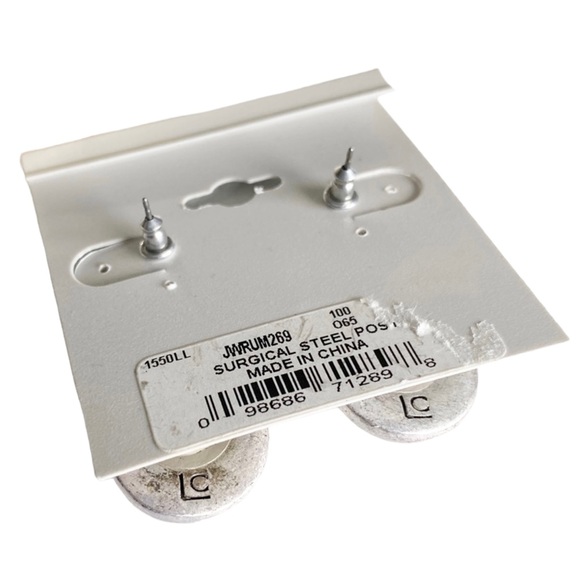 new Liz Claiborne ꧁ Mosaic Briolette Drop Earrings ꧂ Silver Tone ꧂ Yellows - Picture 5 of 14